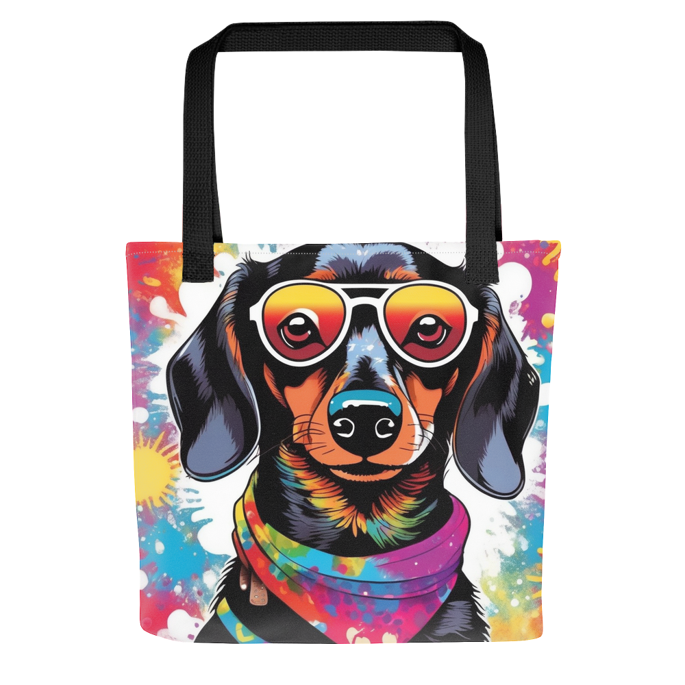 PugMug Custom Black Dachshund Tote