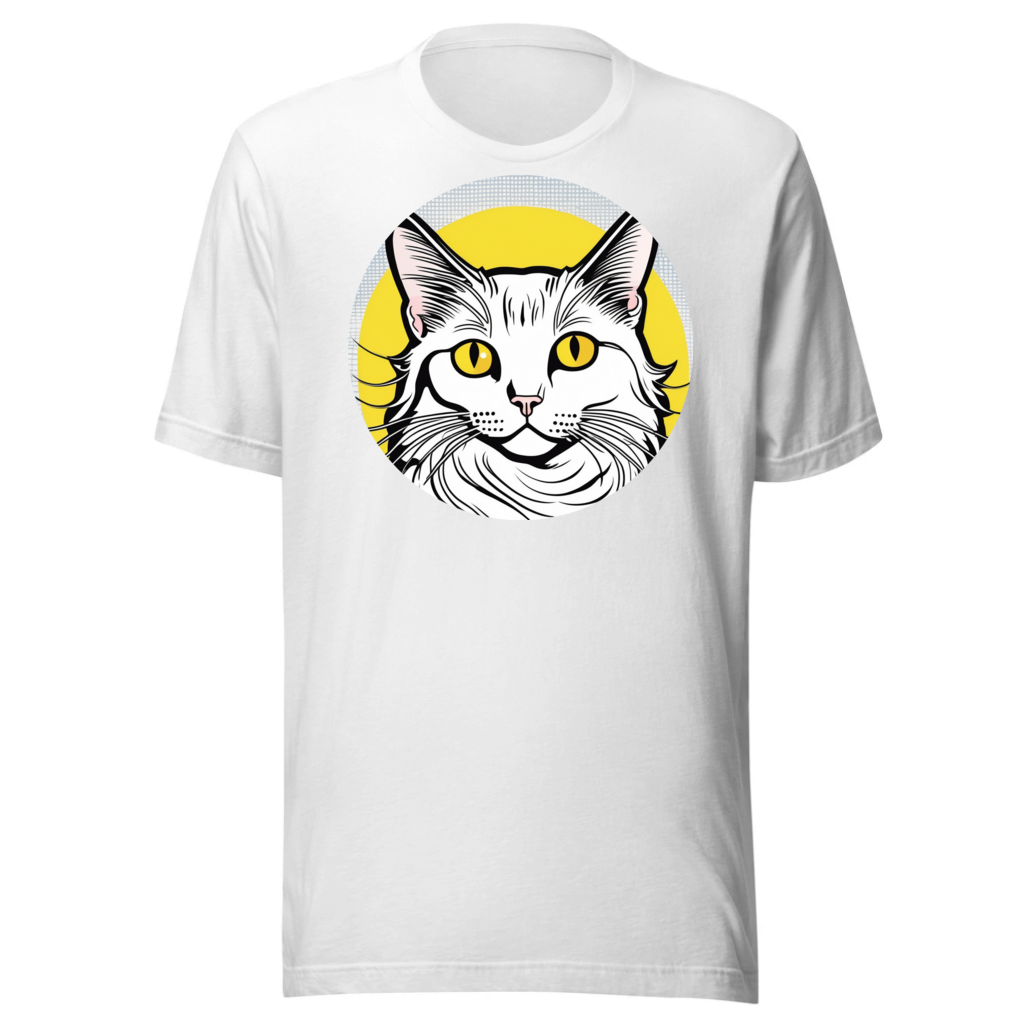 PugMug Custom White Companion Cat T-Shirt
