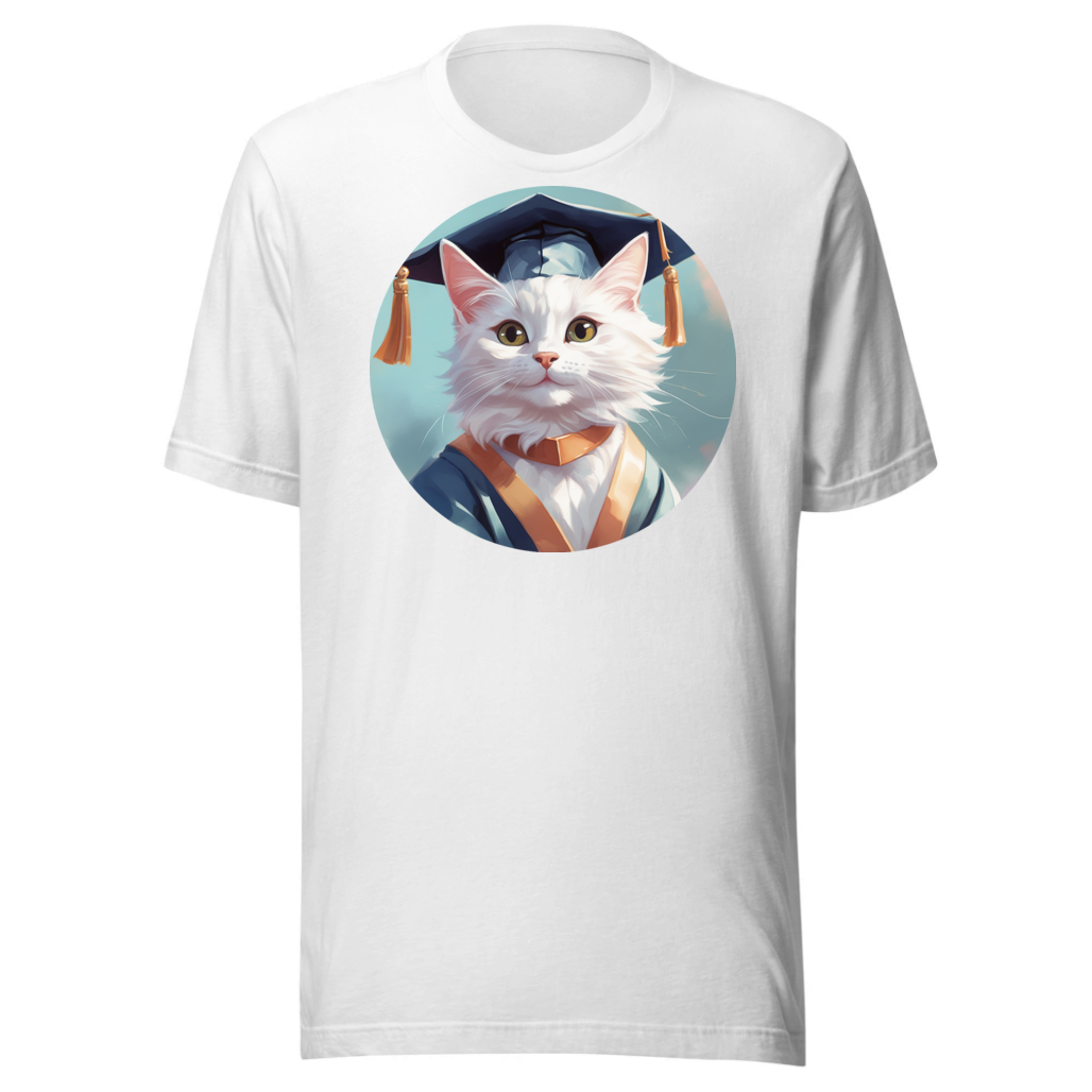PugMug Custom White Companion Cat T-Shirt