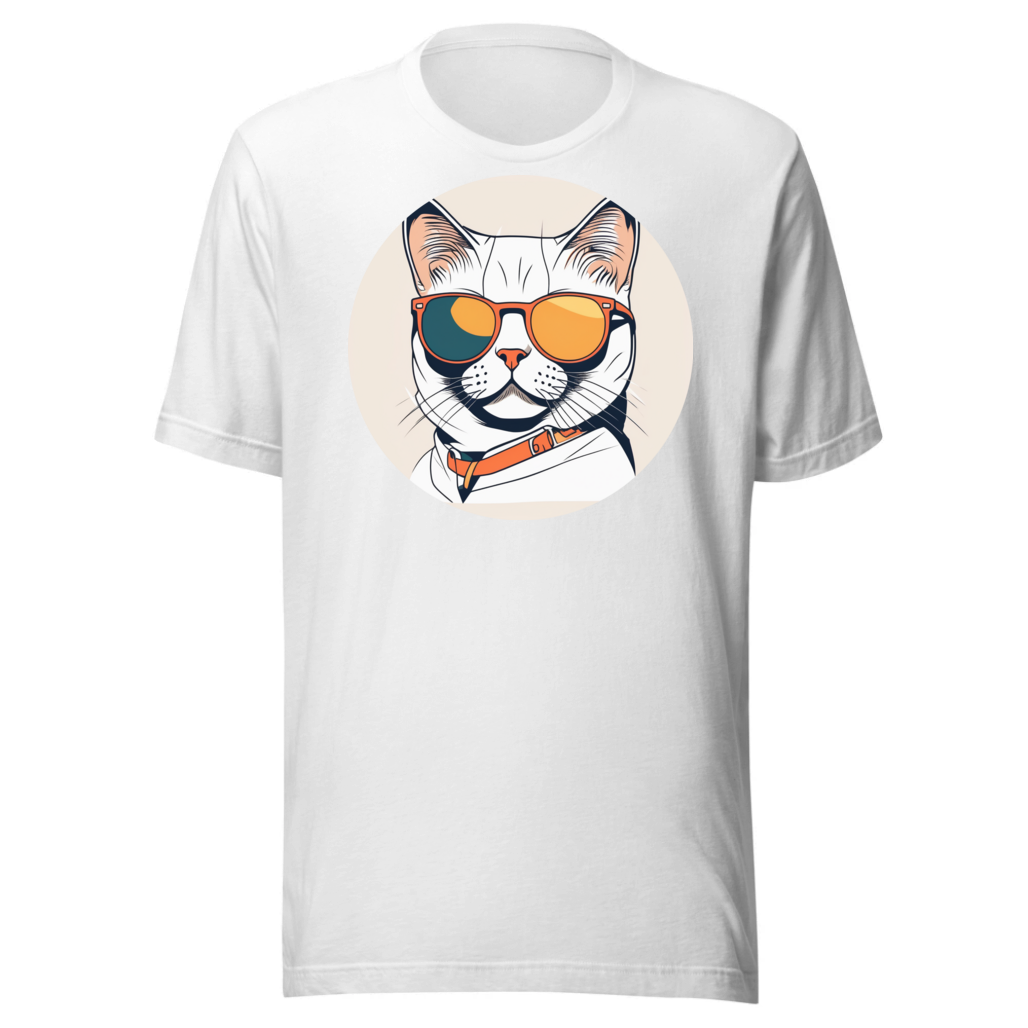 PugMug Custom White British Shorthair Cat T-Shirt