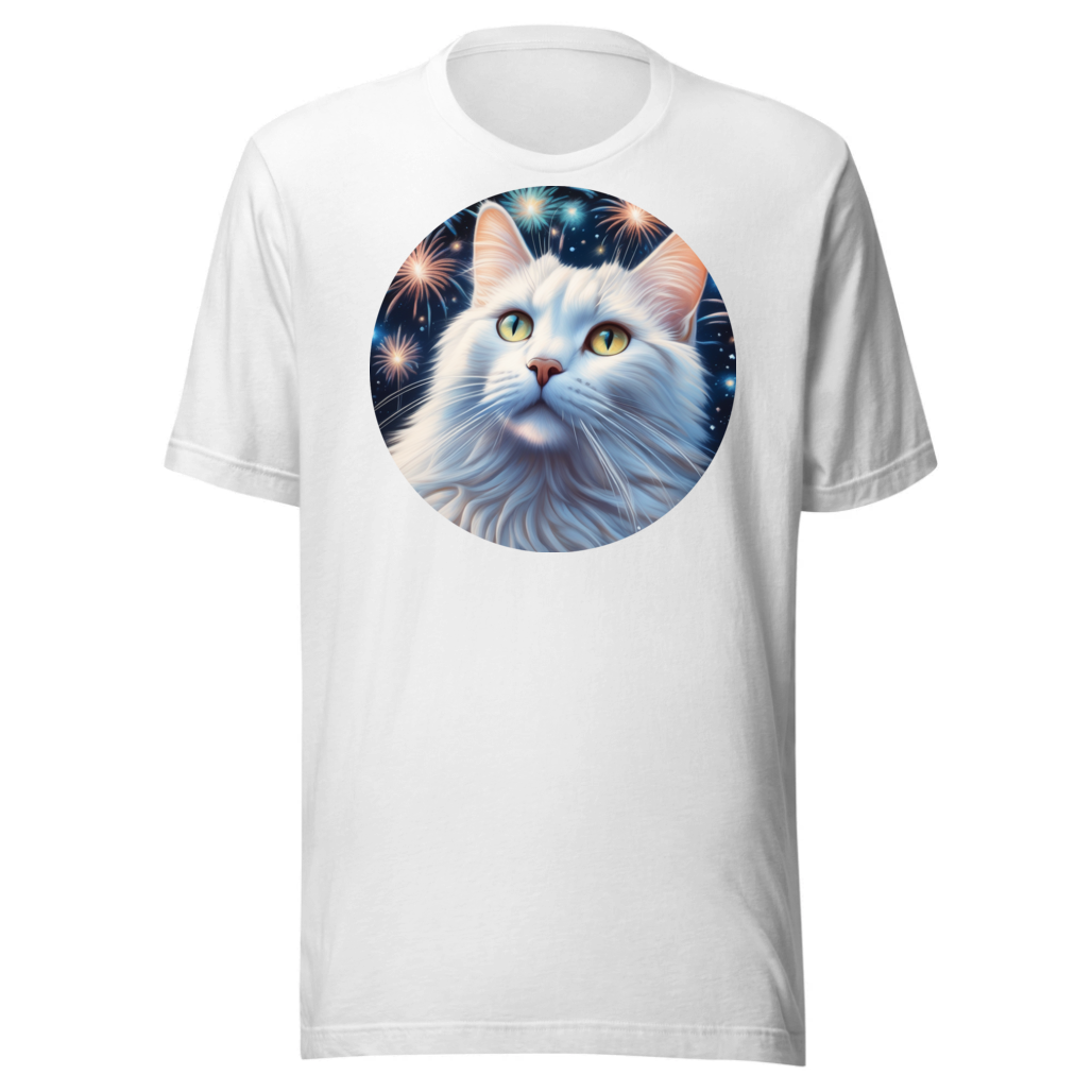 PugMug Custom White Companion Cat T-Shirt