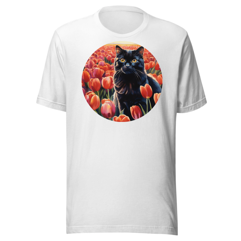 PugMug Custom Black Scottish Fold Cat T-Shirt