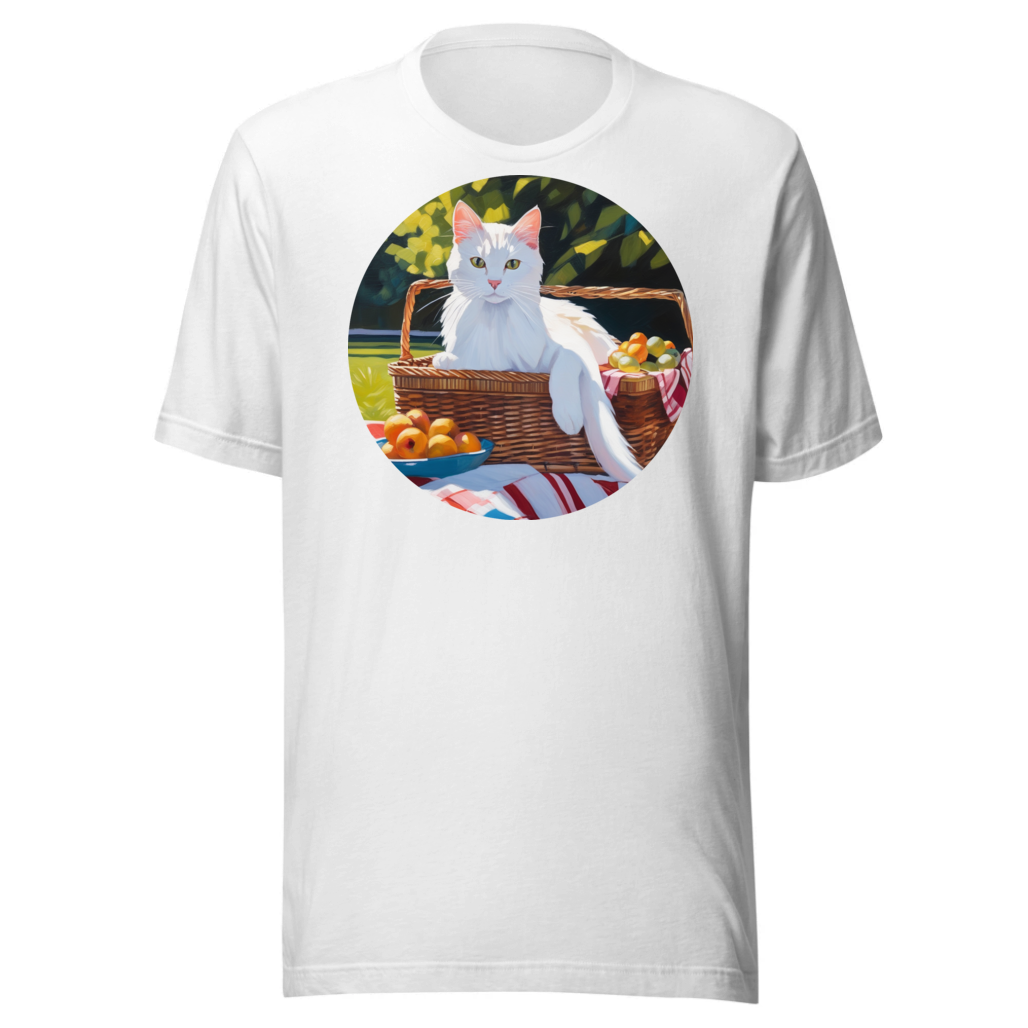 PugMug Custom White Companion Cat T-Shirt