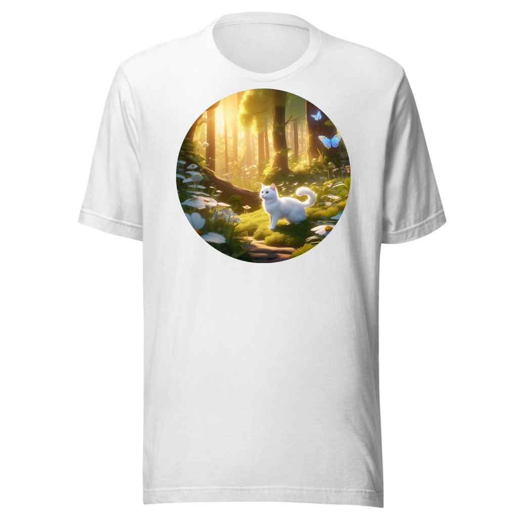 PugMug Custom White Companion Cat T-Shirt