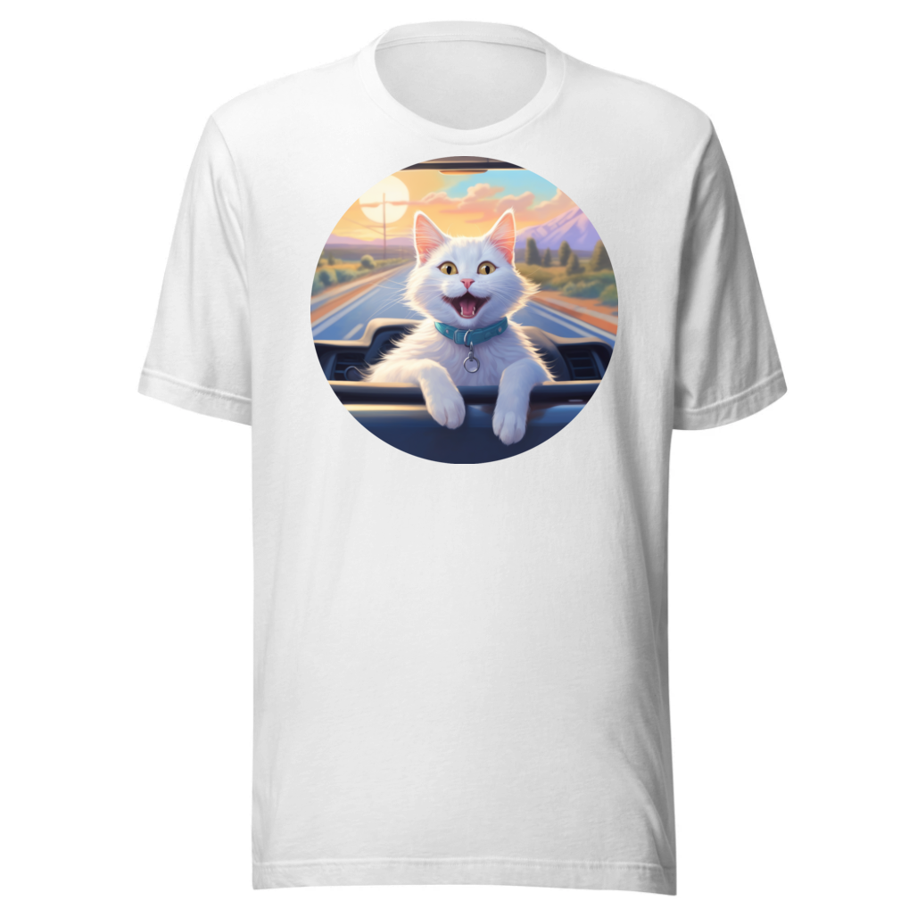 PugMug Custom White Companion Cat T-Shirt
