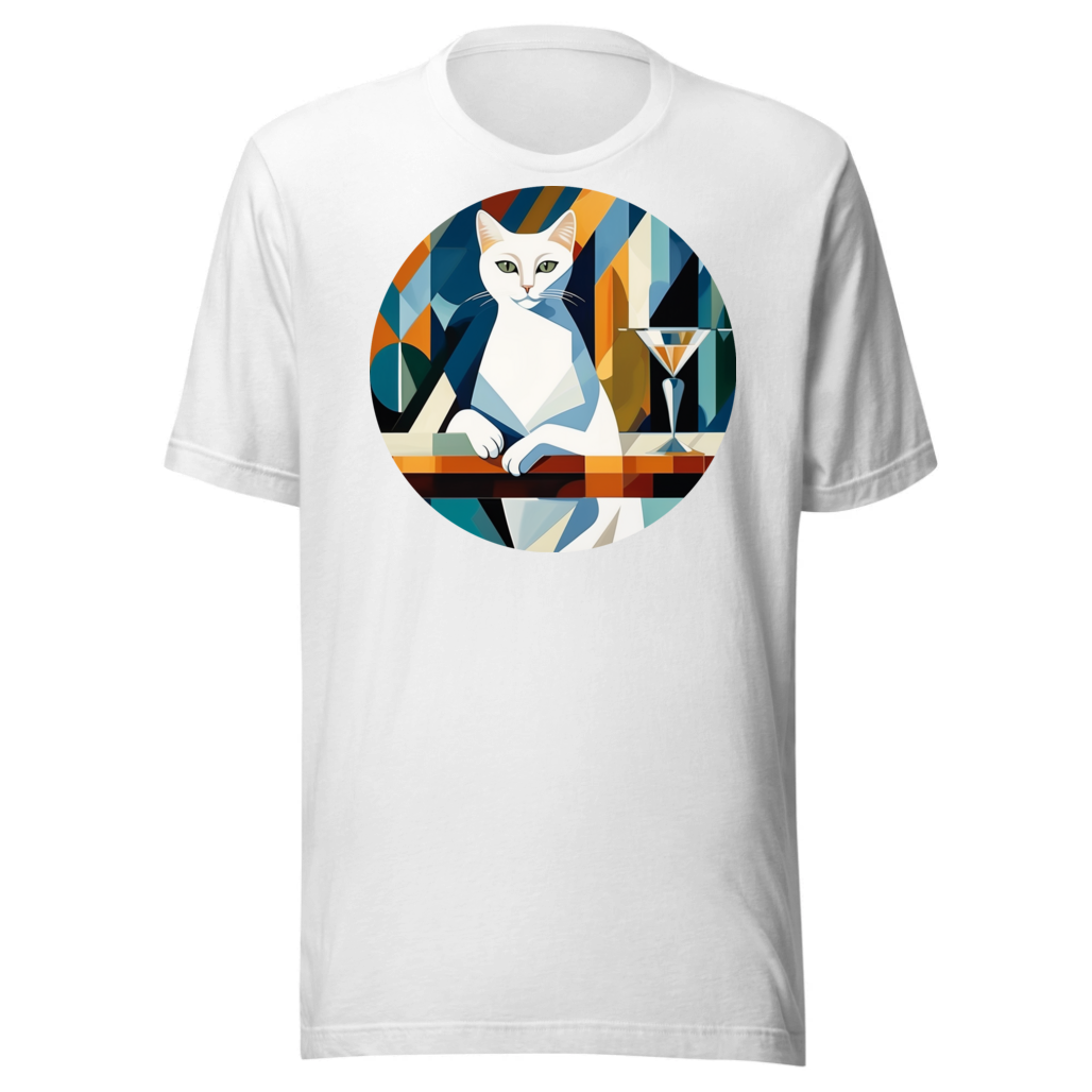 PugMug Custom White Companion Cat T-Shirt
