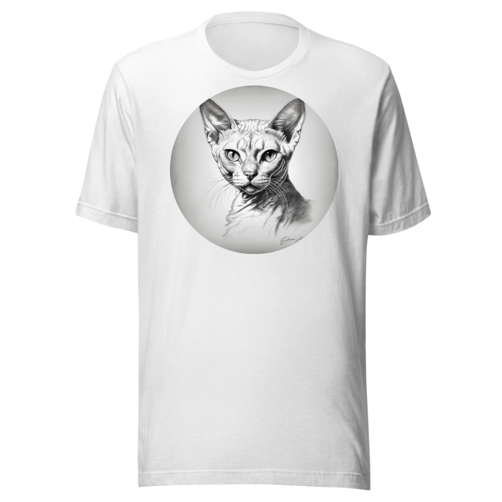 PugMug Custom White Devon Rex Cat T-Shirt