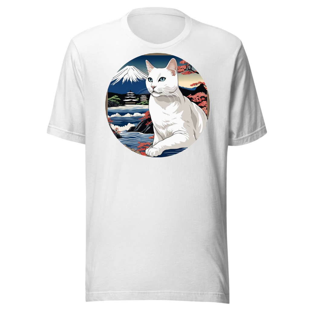PugMug Custom White Companion Cat T-Shirt