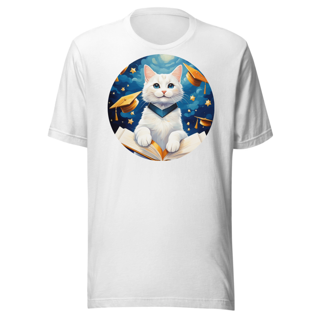 PugMug Custom White Companion Cat T-Shirt