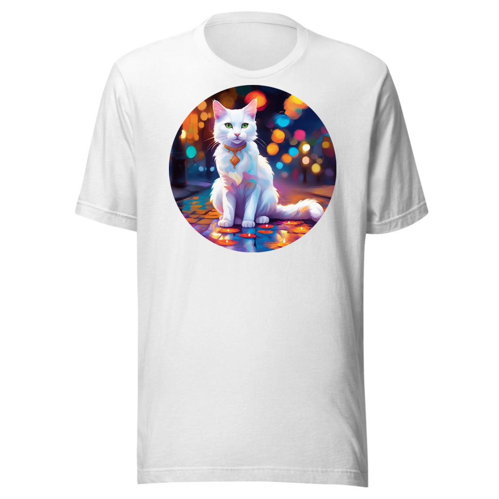 PugMug Custom White Companion Cat T-Shirt
