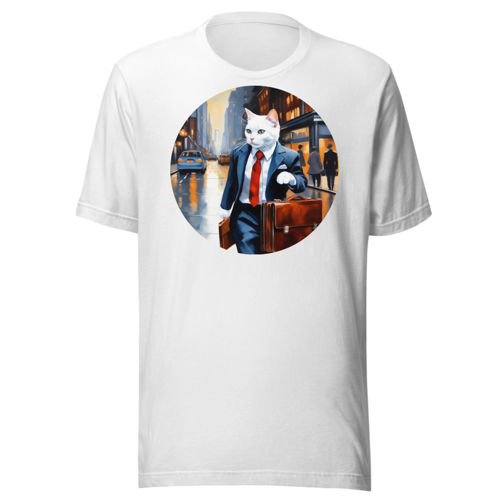 PugMug Custom White Companion Cat T-Shirt