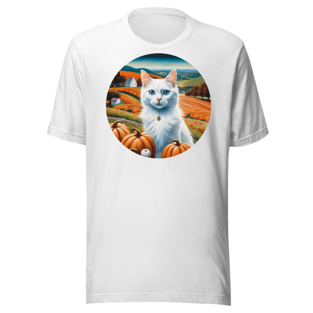 PugMug Custom White Companion Cat T-Shirt