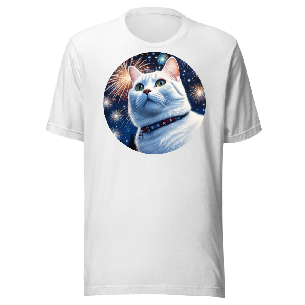 PugMug Custom White American Shorthair Cat T-Shirt