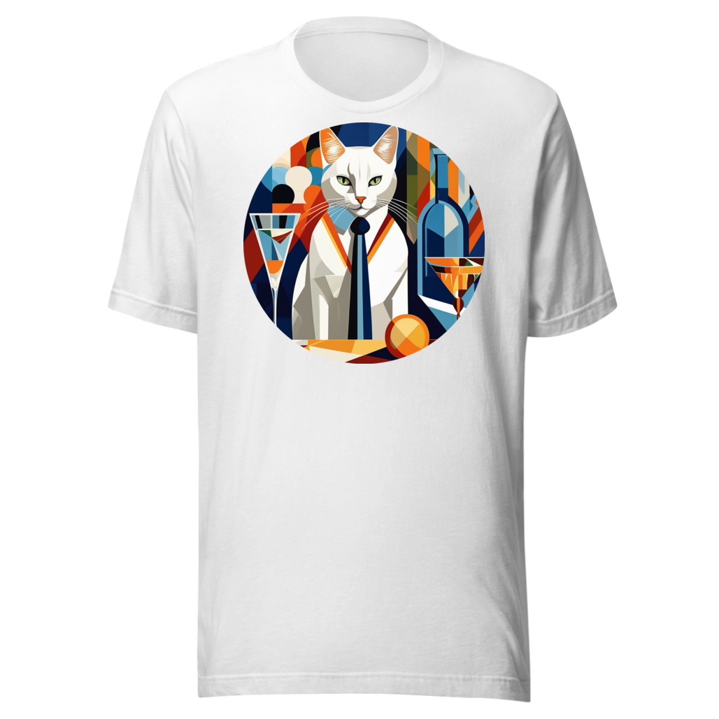 PugMug Custom White Companion Cat T-Shirt