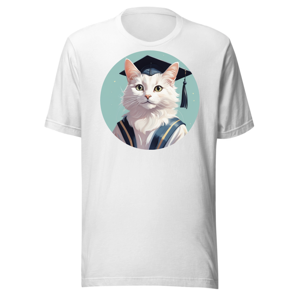 PugMug Custom White Companion Cat T-Shirt