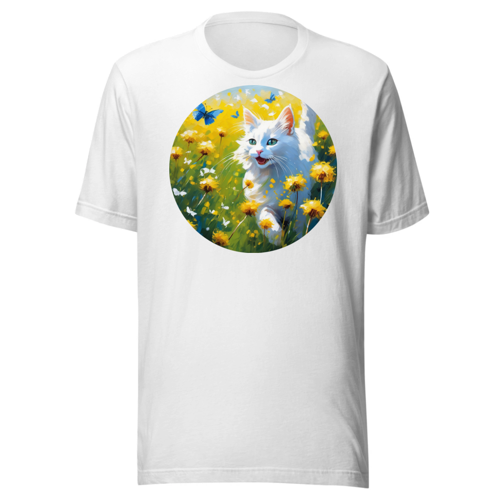 PugMug Custom White Companion Cat T-Shirt