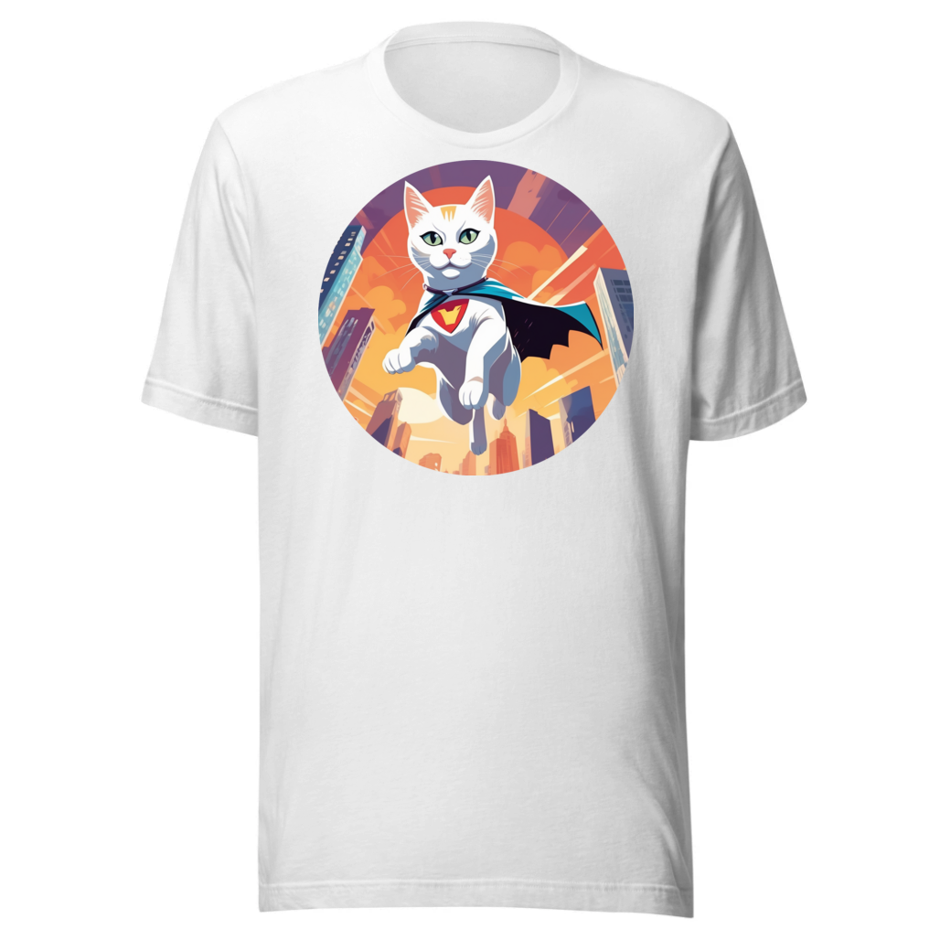 PugMug Custom White Companion Cat T-Shirt