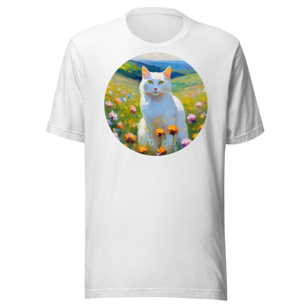PugMug Custom White Companion Cat T-Shirt