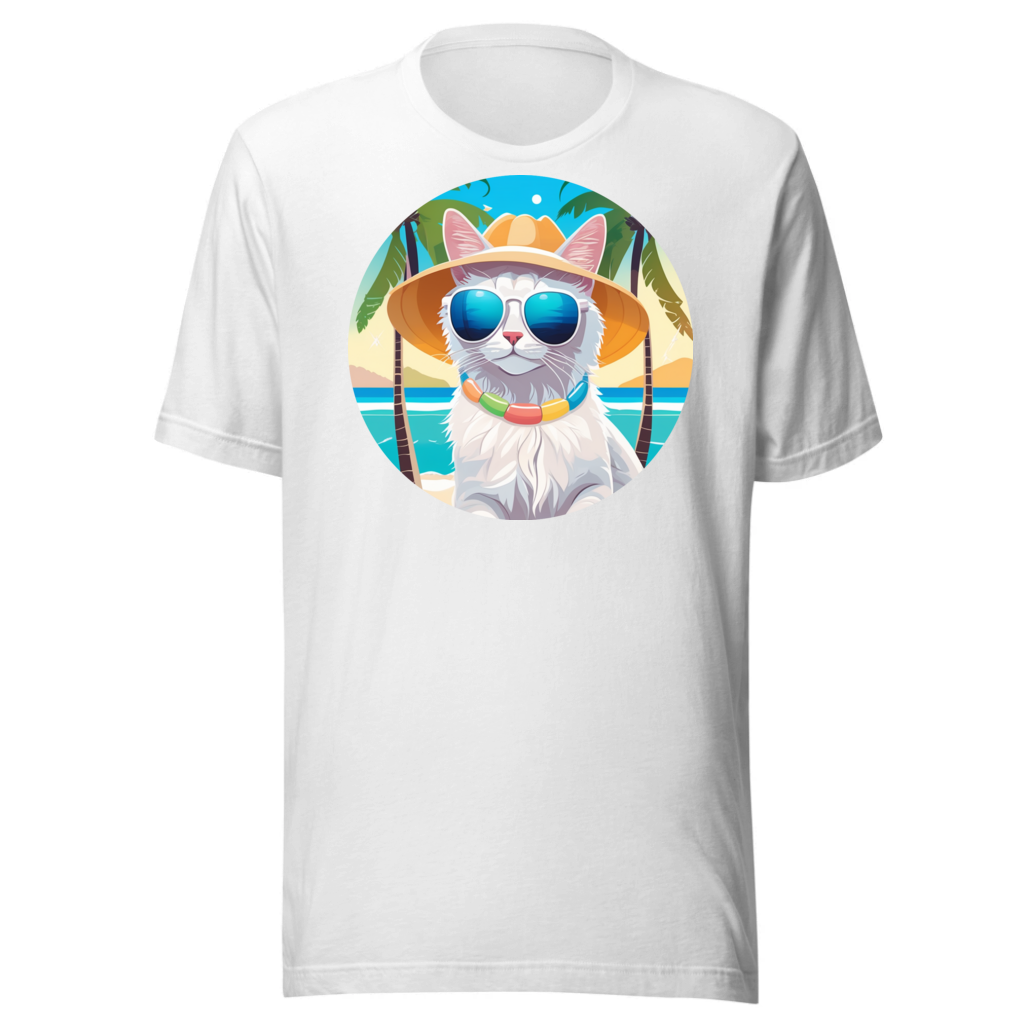 PugMug Custom White Companion Cat T-Shirt