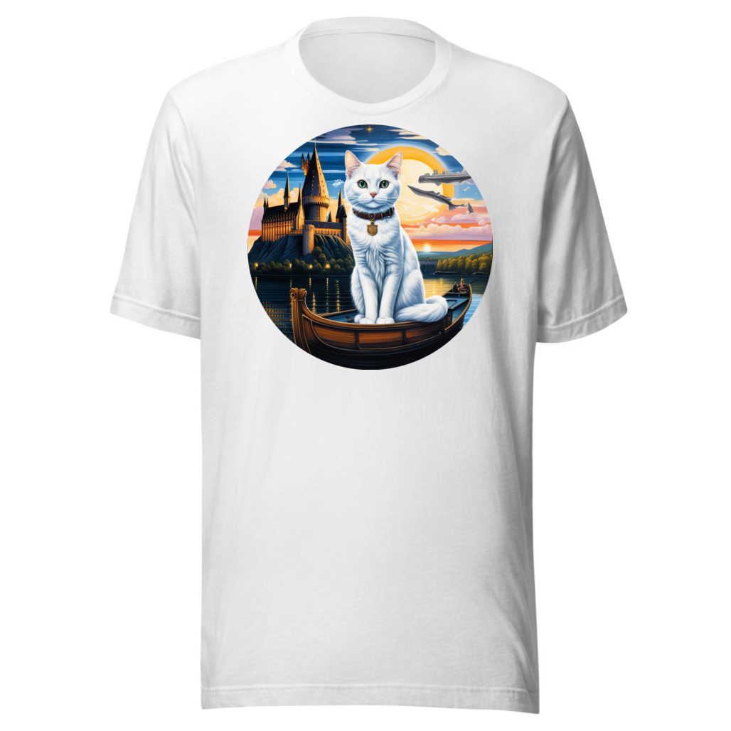 PugMug Custom White Companion Cat T-Shirt