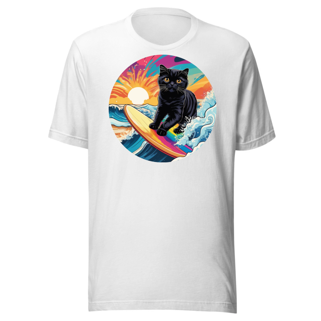 PugMug Custom Black Scottish Fold Cat T-Shirt