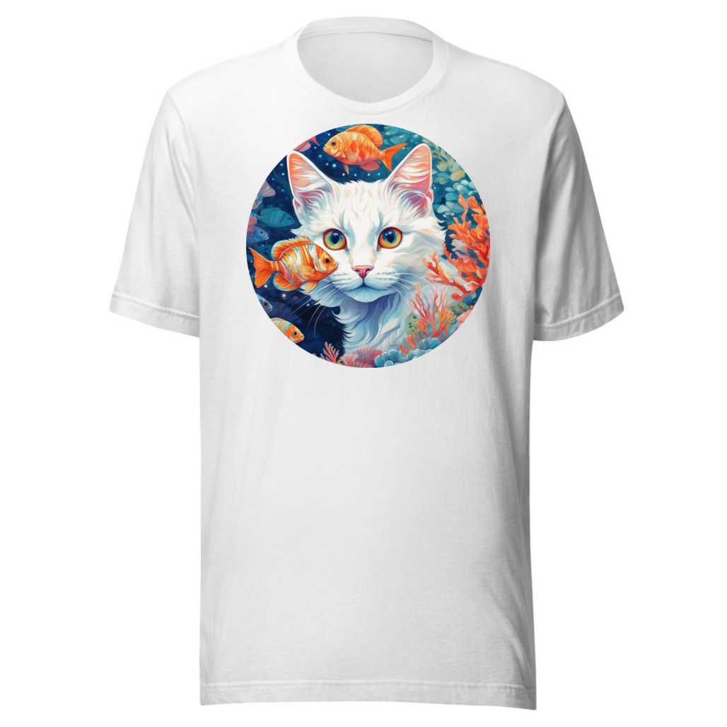 PugMug Custom White Companion Cat T-Shirt
