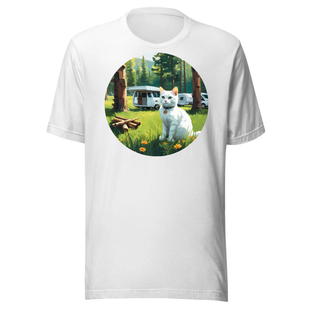 PugMug Custom White Companion Cat T-Shirt