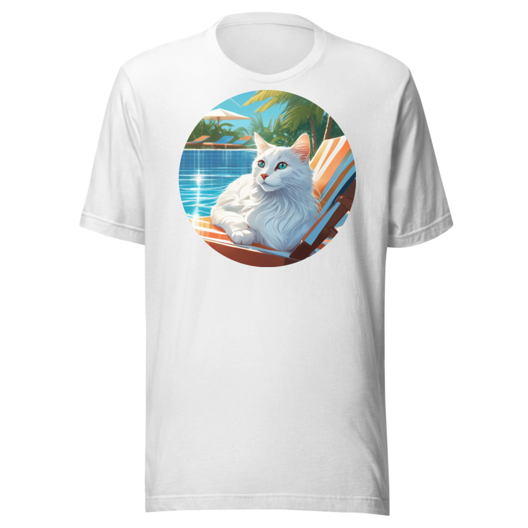 PugMug Custom White Companion Cat T-Shirt