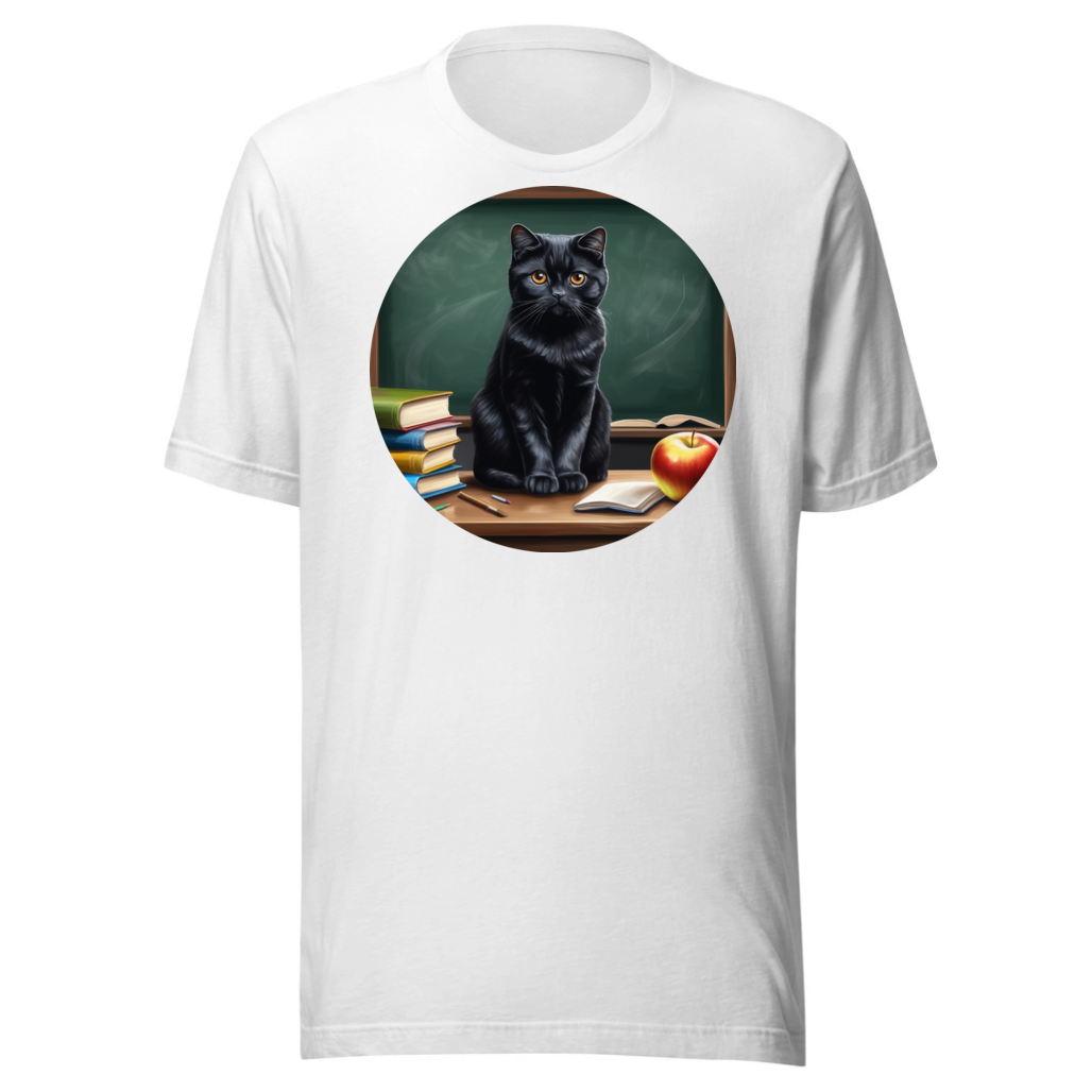 PugMug Custom Black Scottish Fold Cat T-Shirt