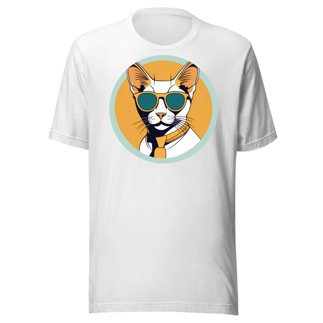 PugMug Custom White Abyssinian Cat T-Shirt