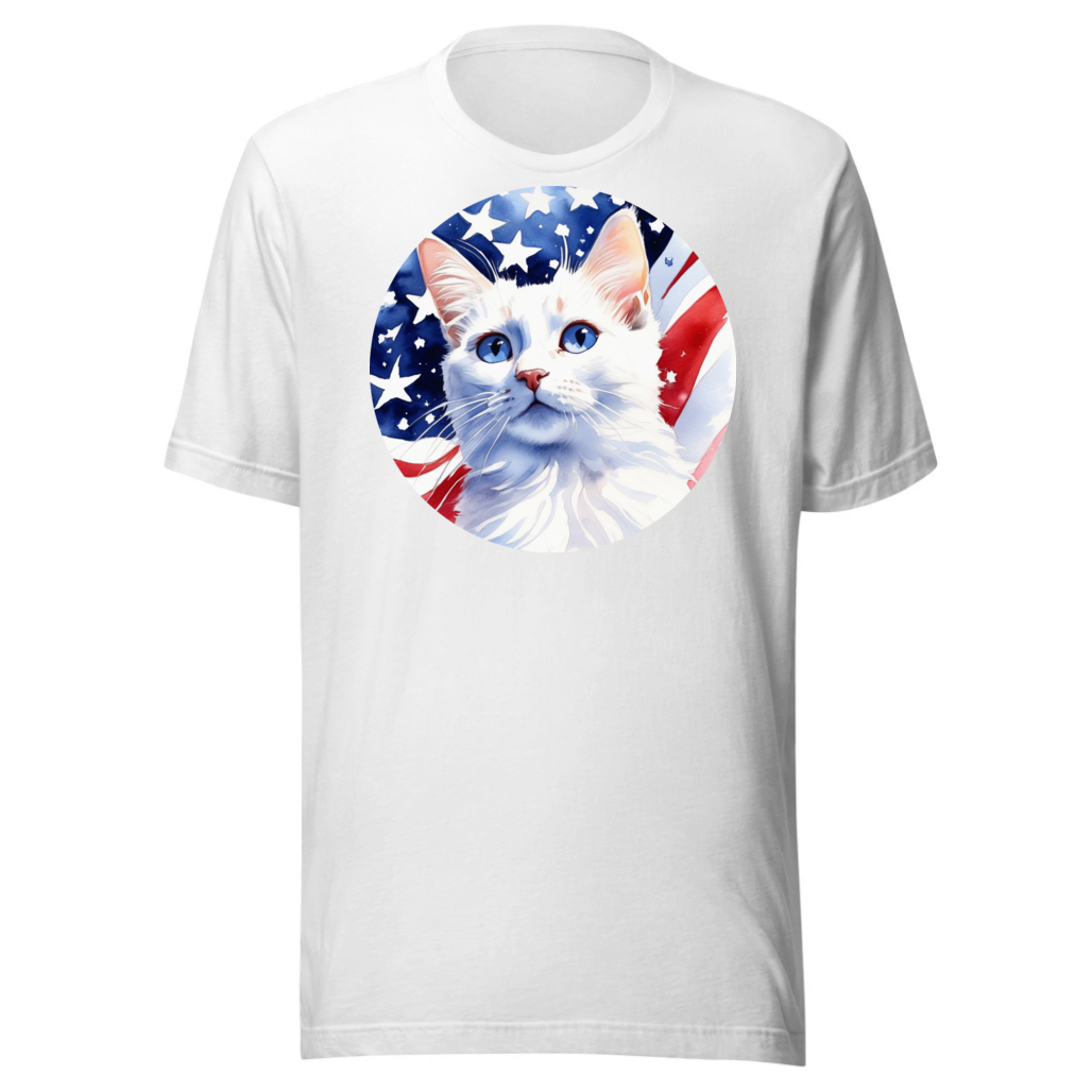 PugMug Custom White Companion Cat T-Shirt