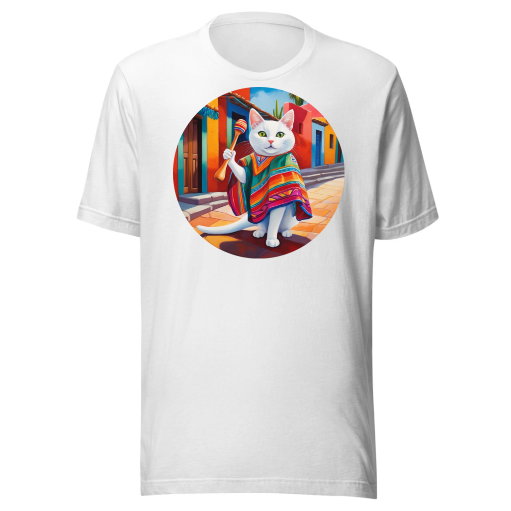 PugMug Custom White Companion Cat T-Shirt