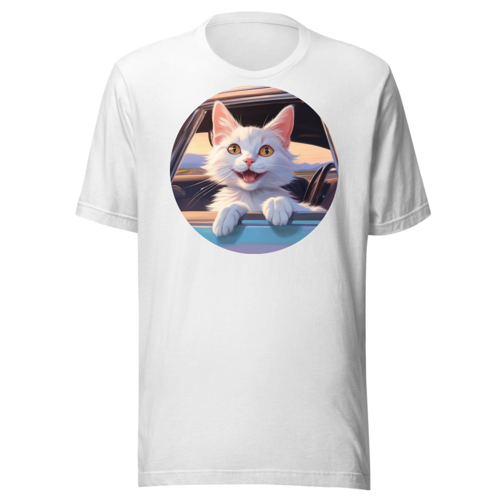 PugMug Custom White Companion Cat T-Shirt