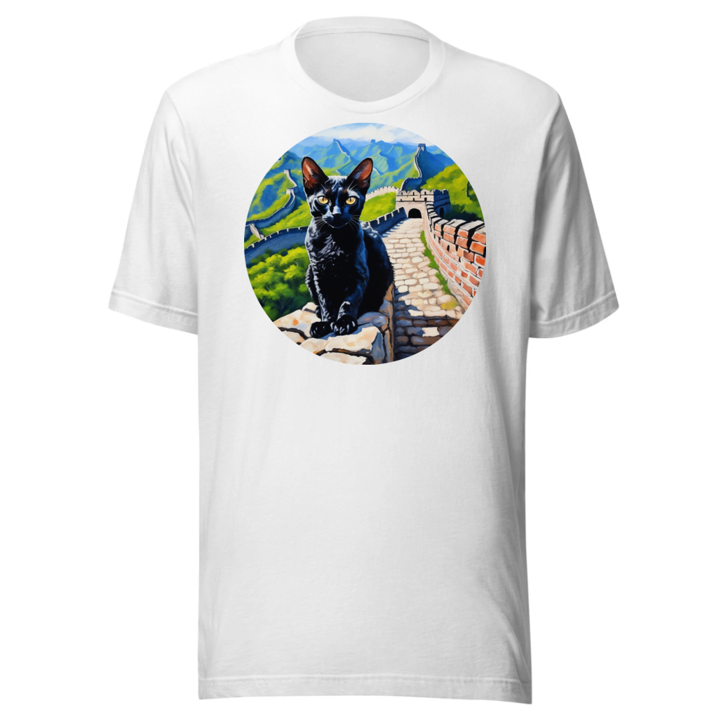 PugMug Custom Black Devon Rex Cat T-Shirt