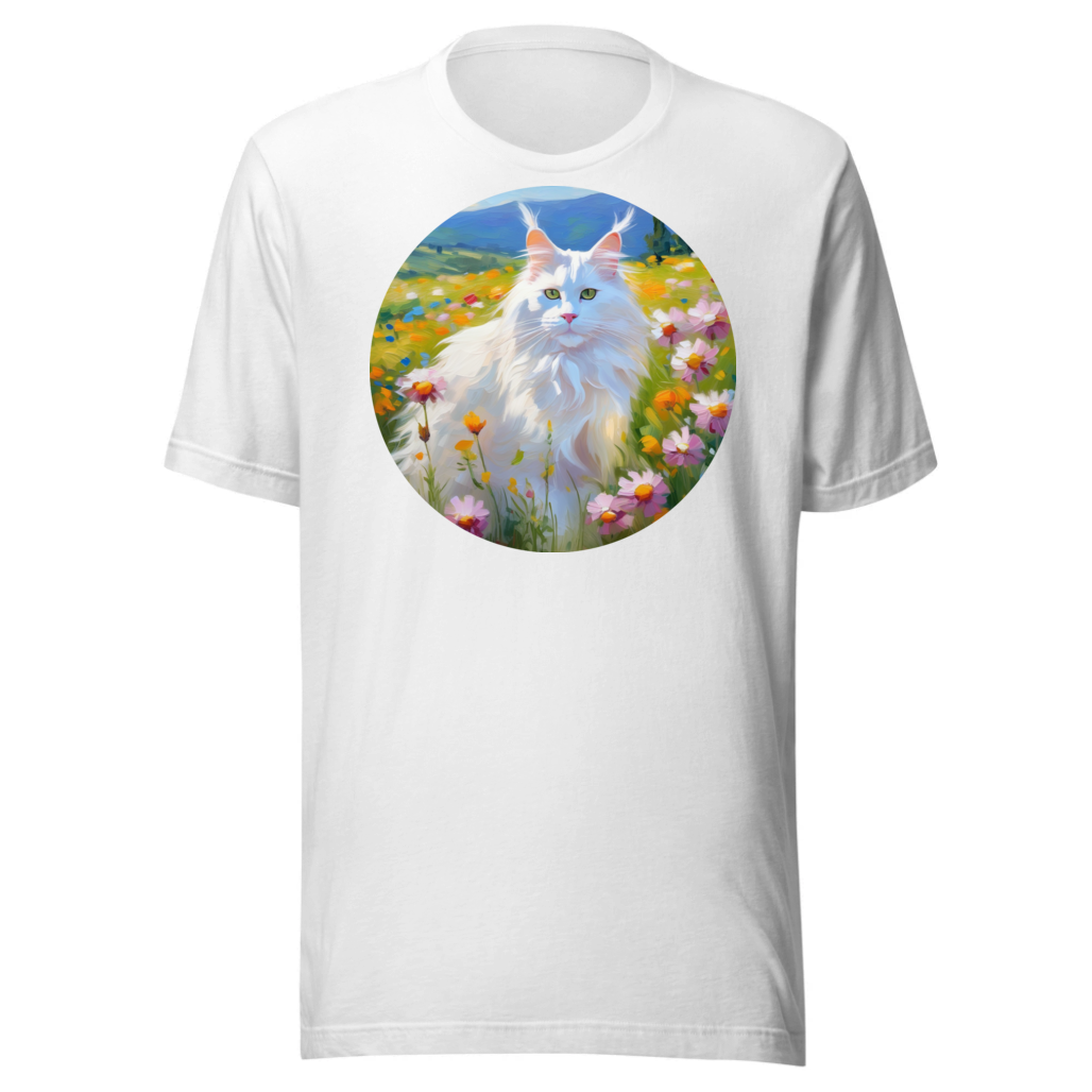 PugMug Custom White Maine Coon Cat T-Shirt