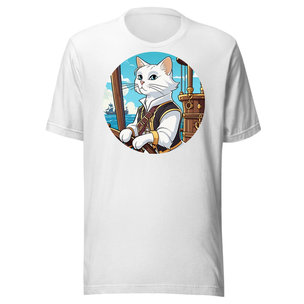PugMug Custom White Companion Cat T-Shirt