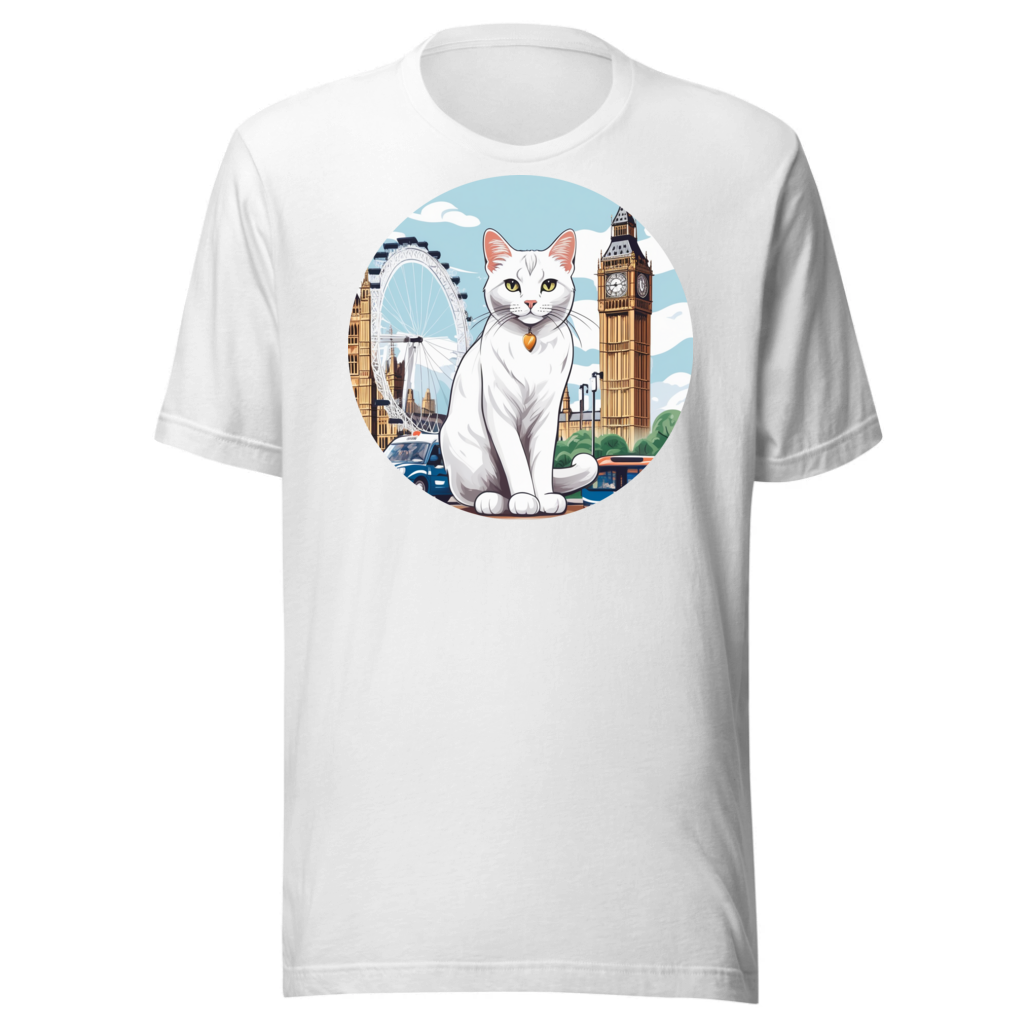 PugMug Custom White Companion Cat T-Shirt