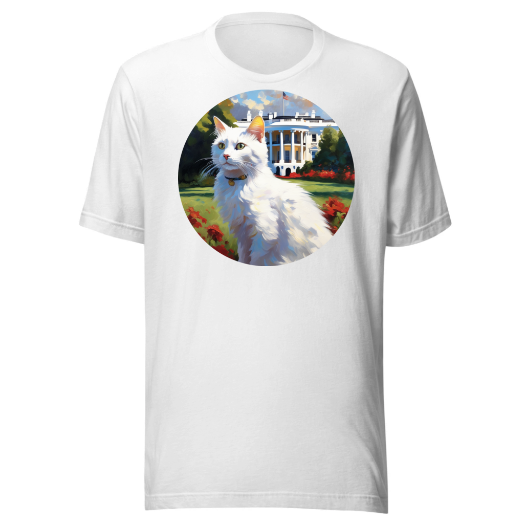 PugMug Custom White Companion Cat T-Shirt