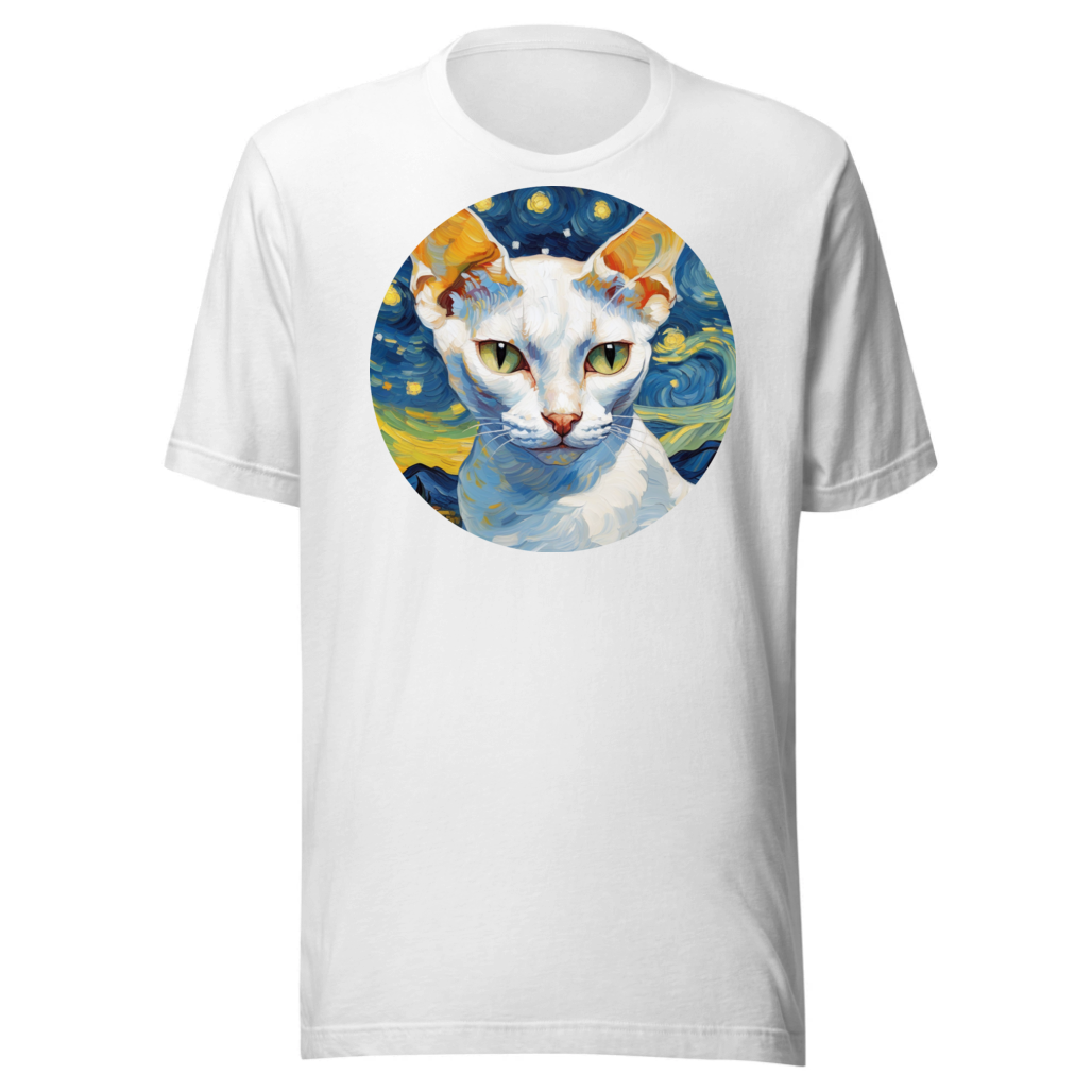 PugMug Custom White Devon Rex Cat T-Shirt