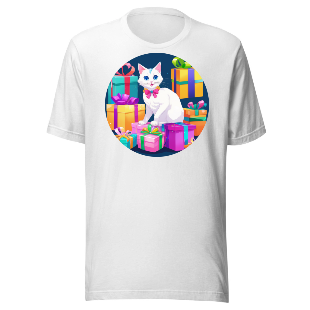 PugMug Custom White Companion Cat T-Shirt