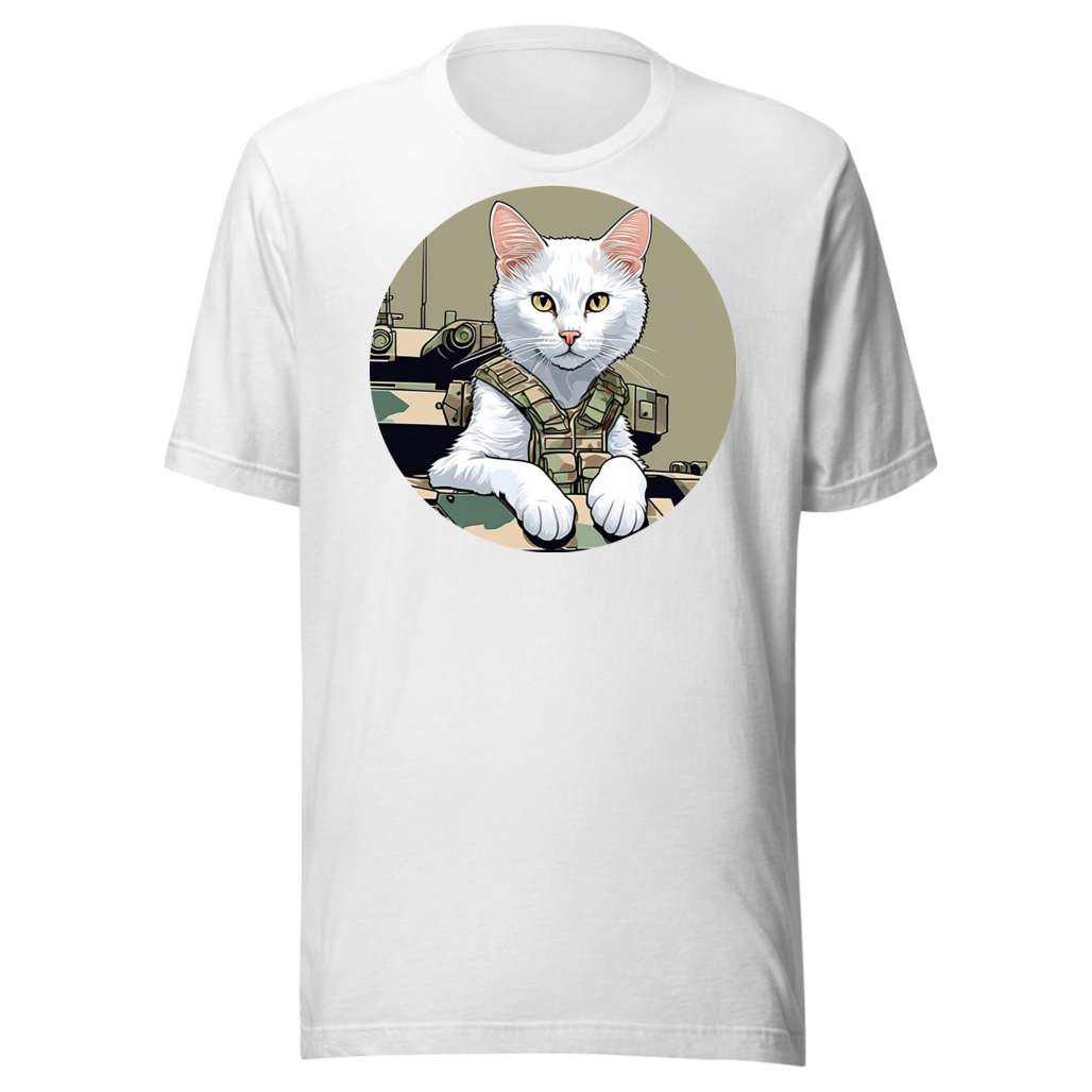 PugMug Custom White Companion Cat T-Shirt