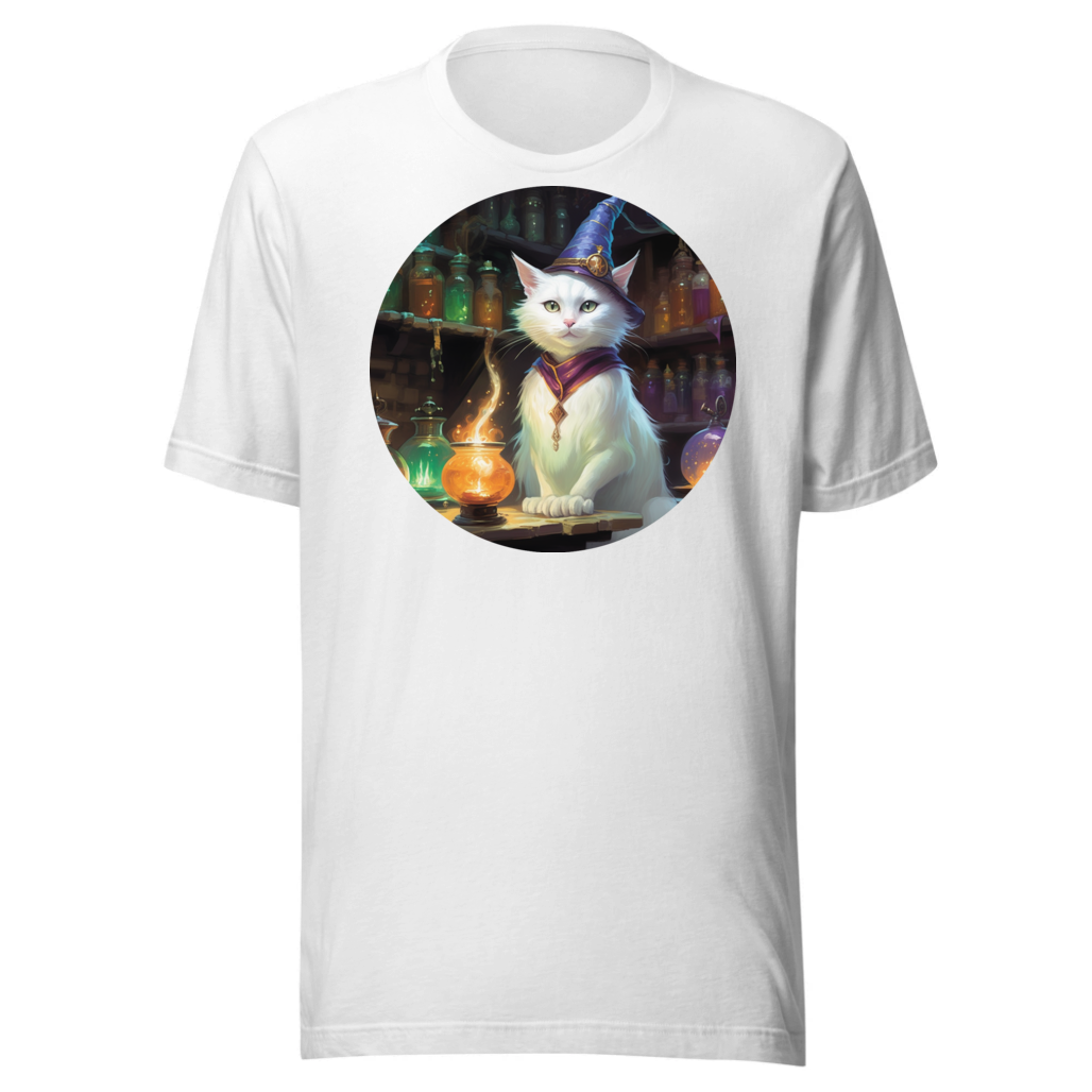 PugMug Custom White Companion Cat T-Shirt