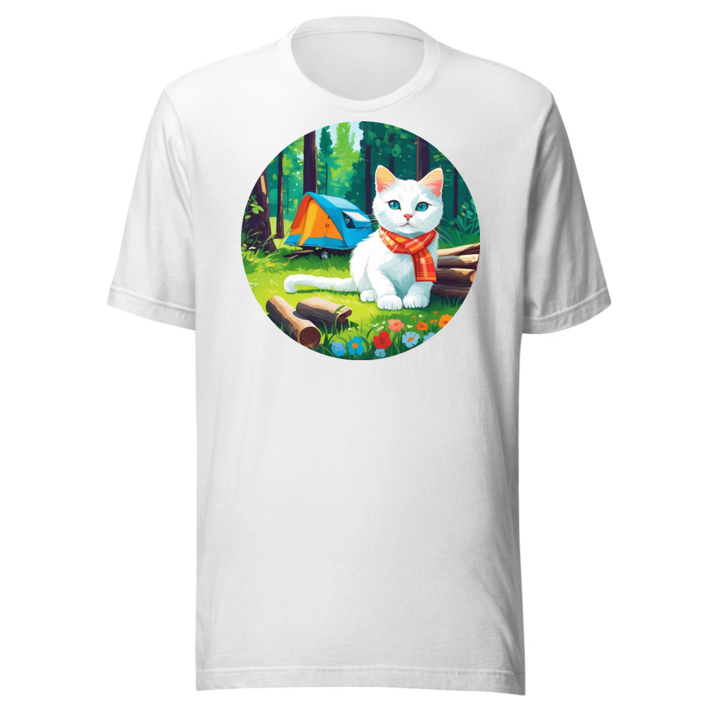 PugMug Custom White Companion Cat T-Shirt