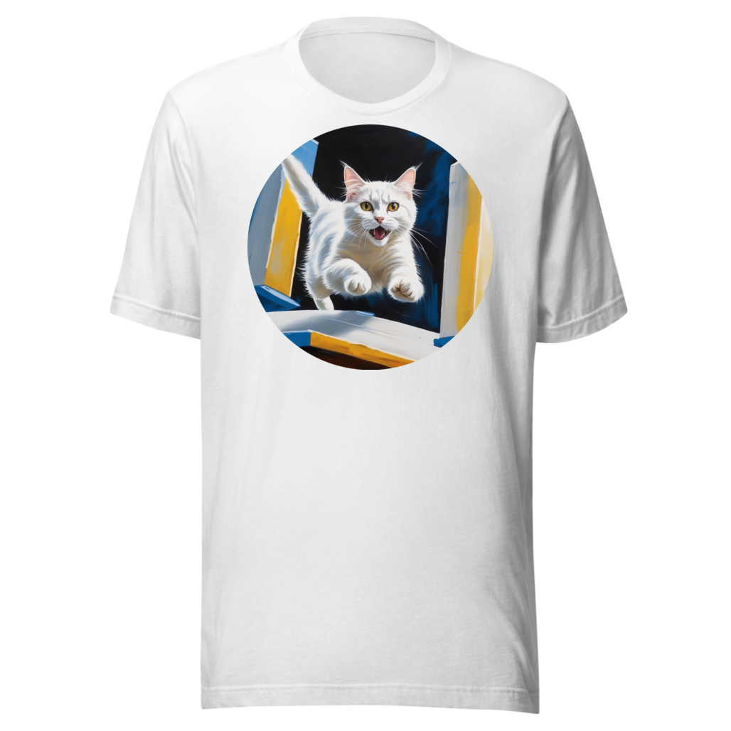 PugMug Custom White Companion Cat T-Shirt