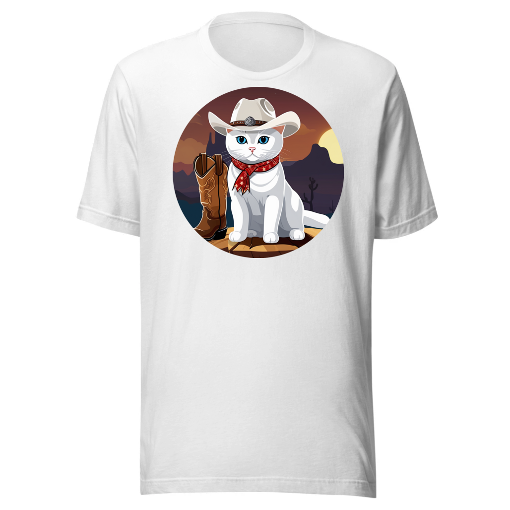 PugMug Custom White British Shorthair Cat T-Shirt