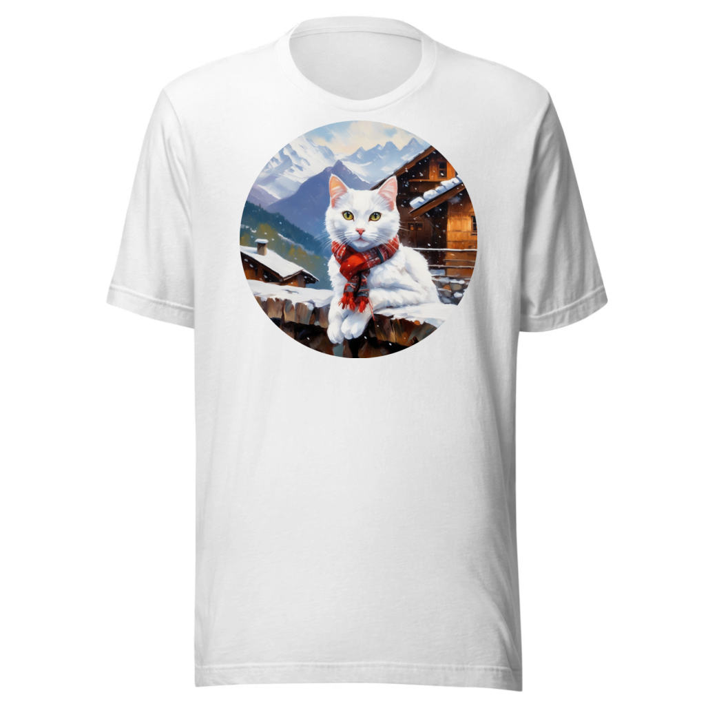 PugMug Custom White Companion Cat T-Shirt