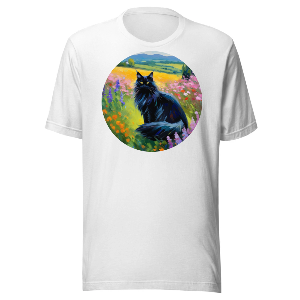 PugMug Custom Black Maine Coon Cat T-Shirt