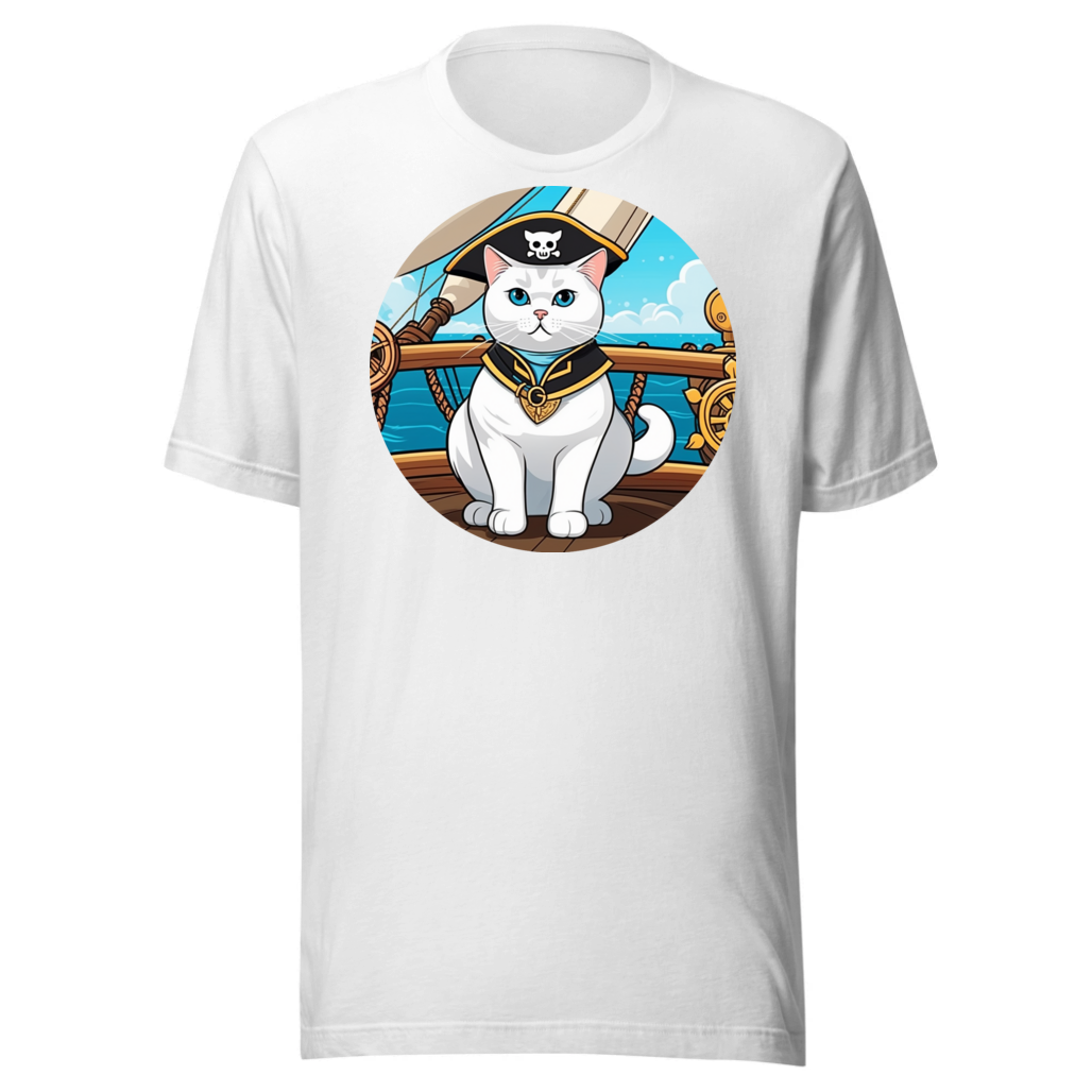PugMug Custom White British Shorthair Cat T-Shirt