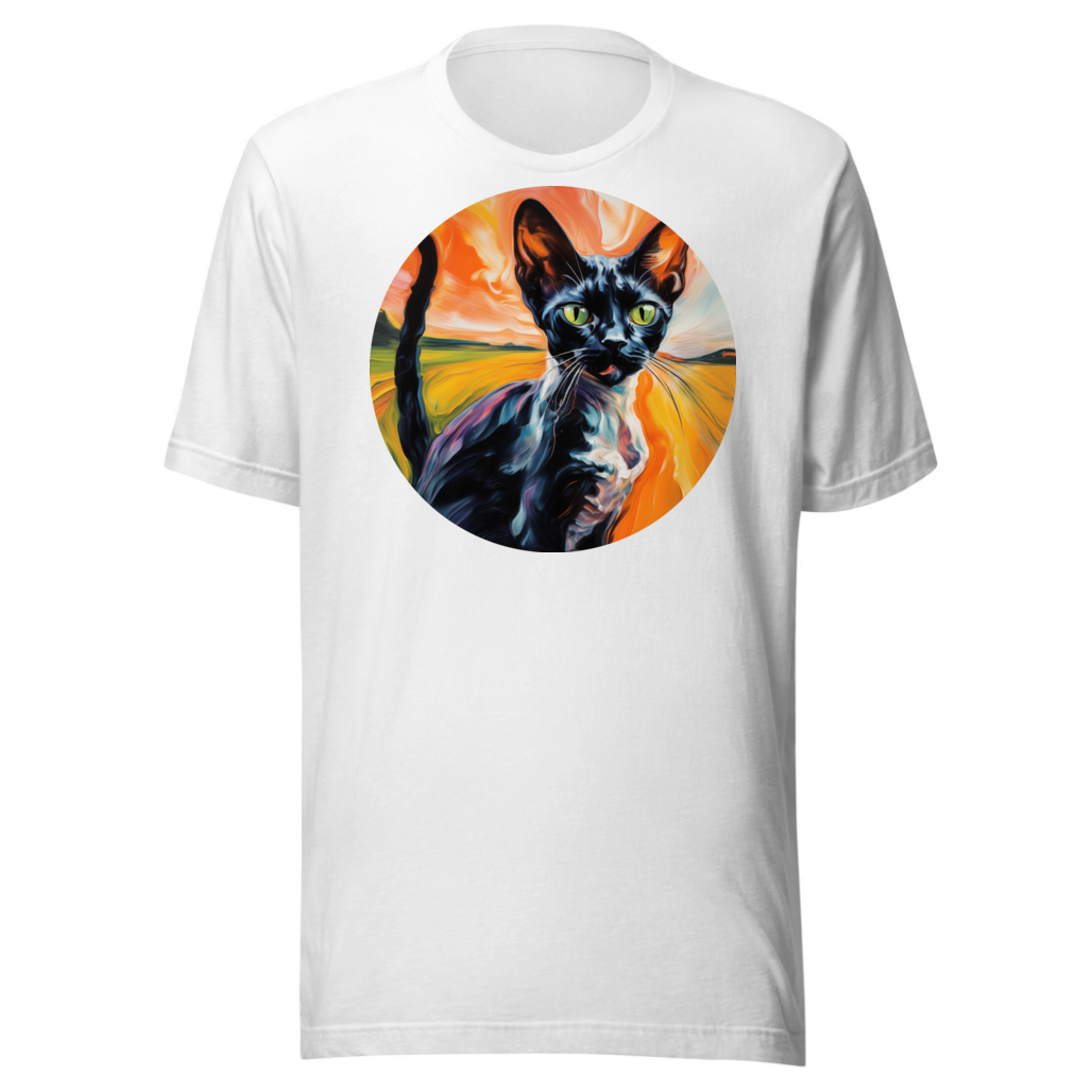 PugMug Custom Black Devon Rex Cat T-Shirt