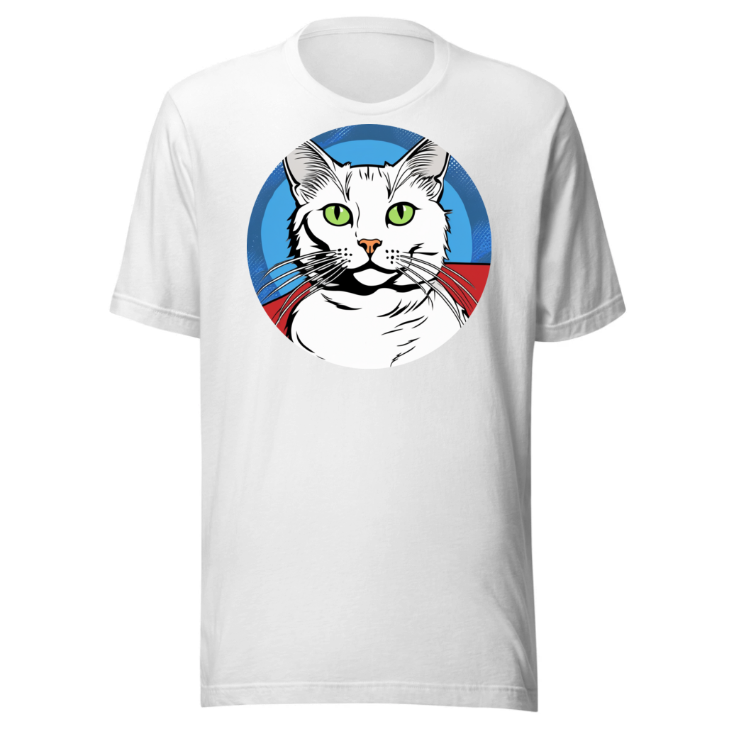 PugMug Custom White Companion Cat T-Shirt